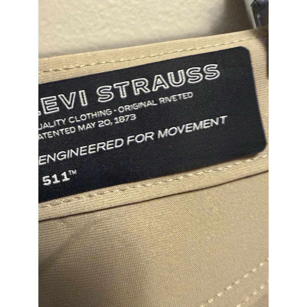 Levi's 511‎ Jeans Mens 30x32 Slim Straight Leg Tech Khaki Tan New With Tag